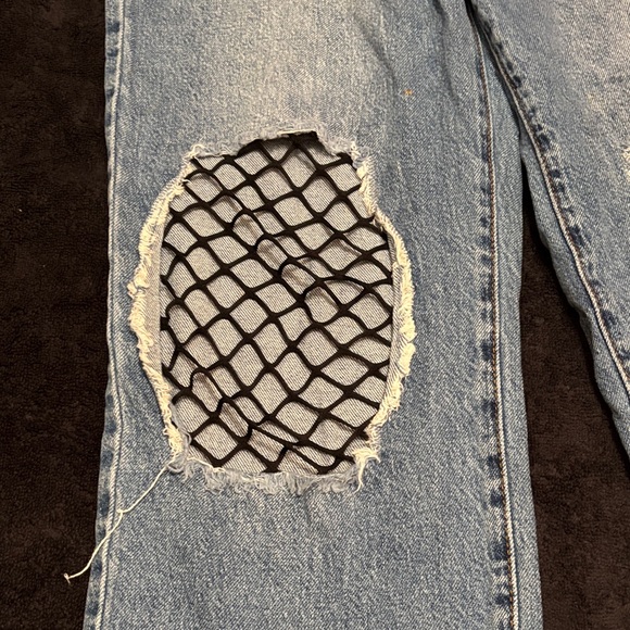 SONG Blue Boyfriend Jeans with Distressed Details - Picture 4 of 8